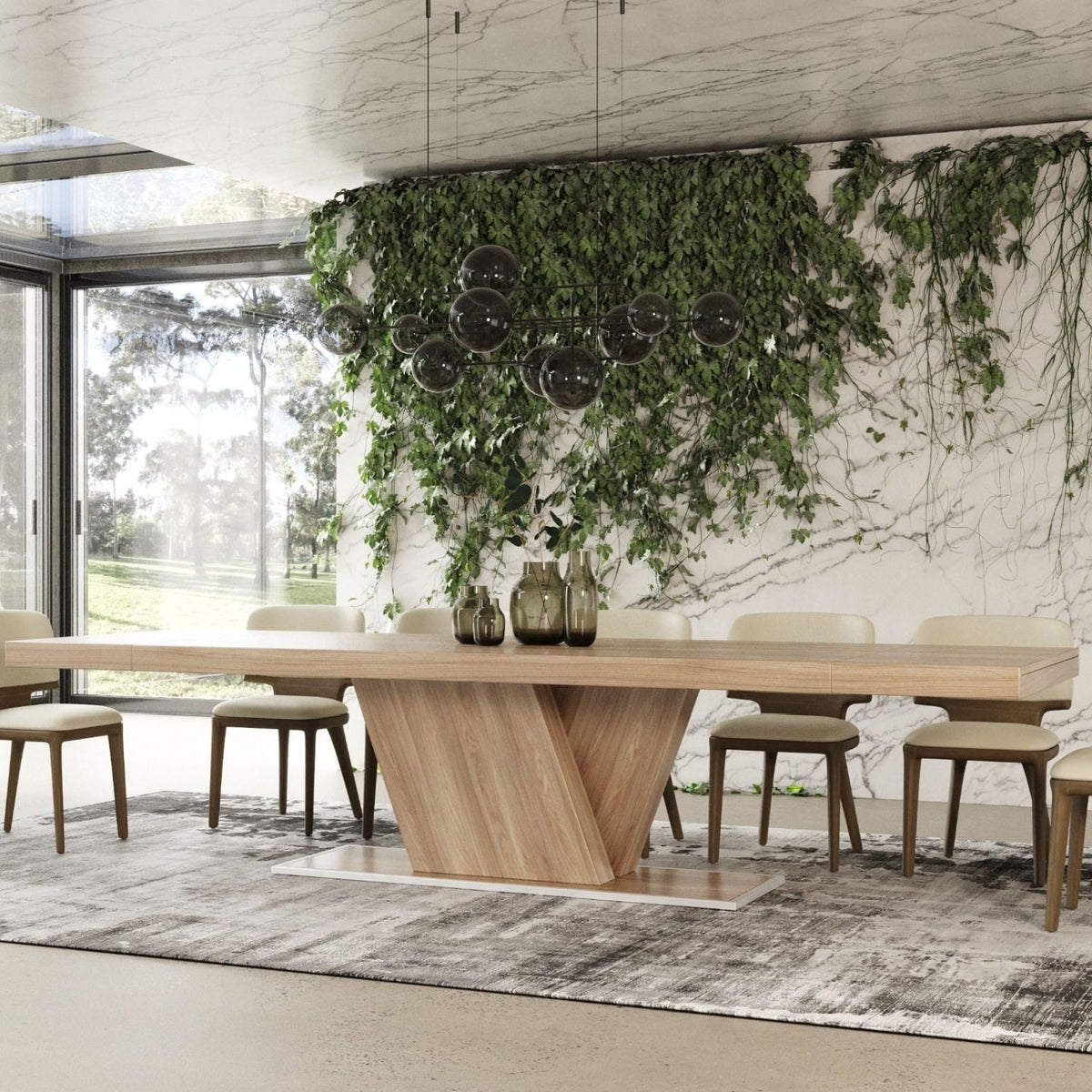 Walnut Caracalla Extendable Dining Table | OROA Modern Victoria