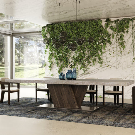 Pecan Elm Extendable Dining Table | OROA Modern Cairo