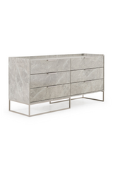 Gray Marble 6-Drawer Dresser | OROA Modern Marbella | Oroa.com