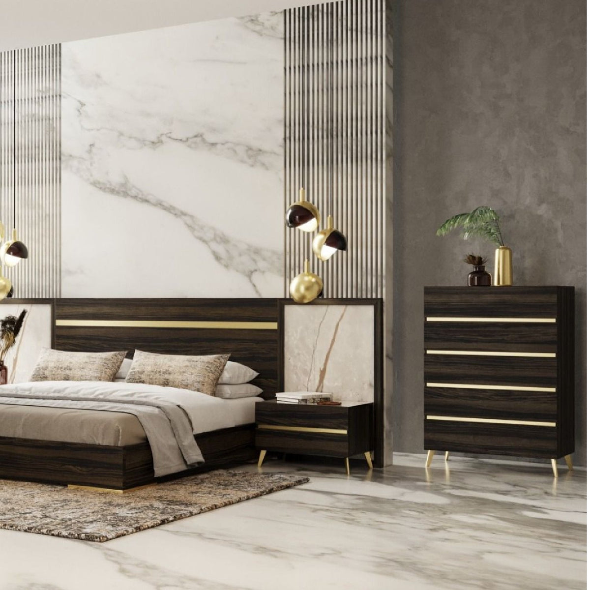 Dark Eucalyptus 5-Drawer Chest | OROA Modern Velondra