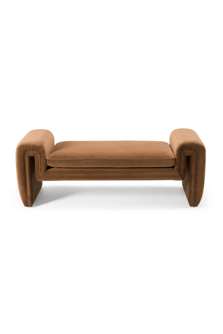 Modern or European furniture - Brown Velvet Bench - link to oroa.com