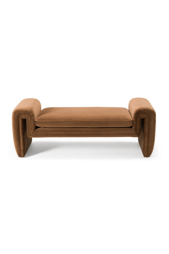 Modern or European furniture - Brown Velvet Bench - link to oroa.com