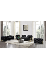 Button-Tufted Velvet Lounge Chair | OROA Modern Clarice | Oroa.com