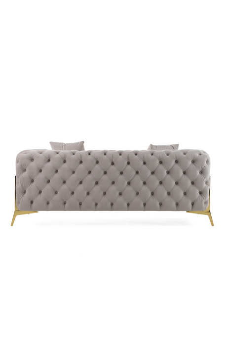Button-Tufted Velvet Loveseat | OROA Modern Clarice | Oroa.com