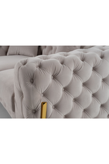 Button-Tufted Velvet Loveseat | OROA Modern Clarice | Oroa.com