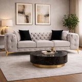 Button-Tufted Velvet Sofa | OROA Modern Clarice