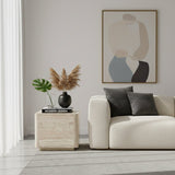Travertine End Table | OROA Modern Roma