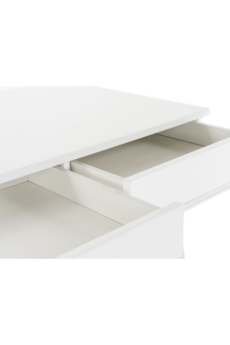 Glossy White 3-Drawer Desk | OROA Modern Chelsey  | Oroa.com