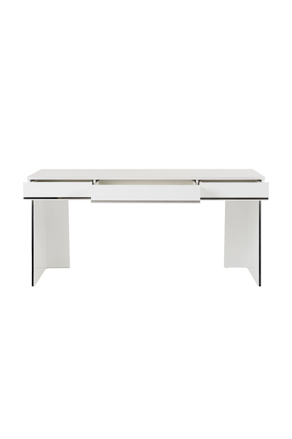 Glossy White 3-Drawer Desk | OROA Modern Chelsey  | Oroa.com