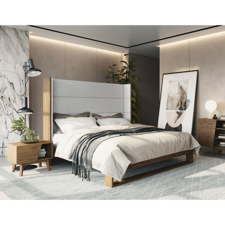 Gray Wingback Bed | OROA Modern Heloise | Oroa.com
