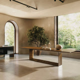 Walnut Veneer Dining Table | OROA Modern Channa