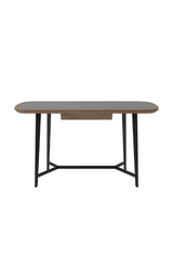Black Glass 1-Drawer Desk | OROA Modern Girard | Oroa.com