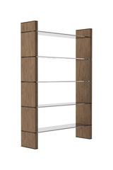 Black Glass Bookshelf | OROA Modern Glencoe | Oroa.com