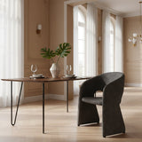 Dark Gray Velvet Dining Chair | OROA Modern Malvern