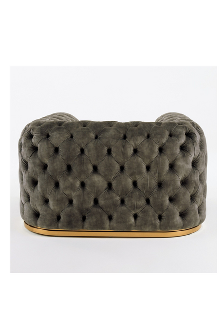 Gray Velvet Tufted Lounge Chair | OROA Modern Dosie | Oroa.com