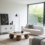 Travertine Beige Coffee Table | OROA Modern Seadrift | Oroa.com