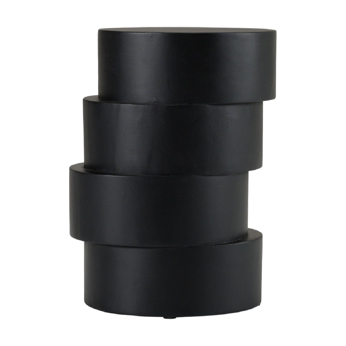 Black Wooden Stacked End Table | OROA Modern Grove
