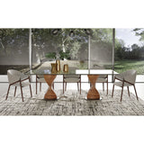 Twisted Wood Base Dining Table | OROA Modern Cleveland