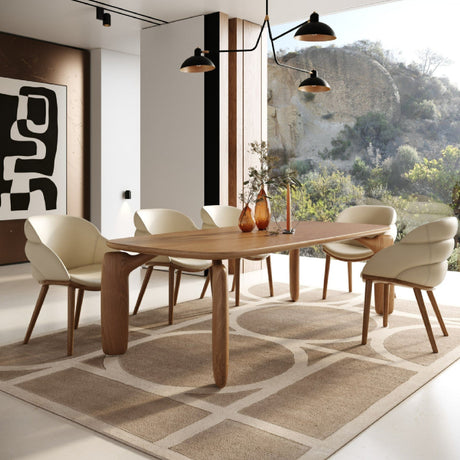 Solid Ash Veneer Dining Table | OROA Modern Michael