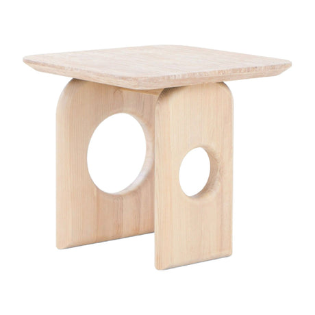 Beige Marble End Table | OROA Modern Osaka