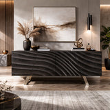 Wave Patterned Ash Sideboard | OROA Modern Finley
