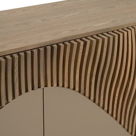 Wooden Wavy-Fluted Sideboard | OROA Modern Pangea