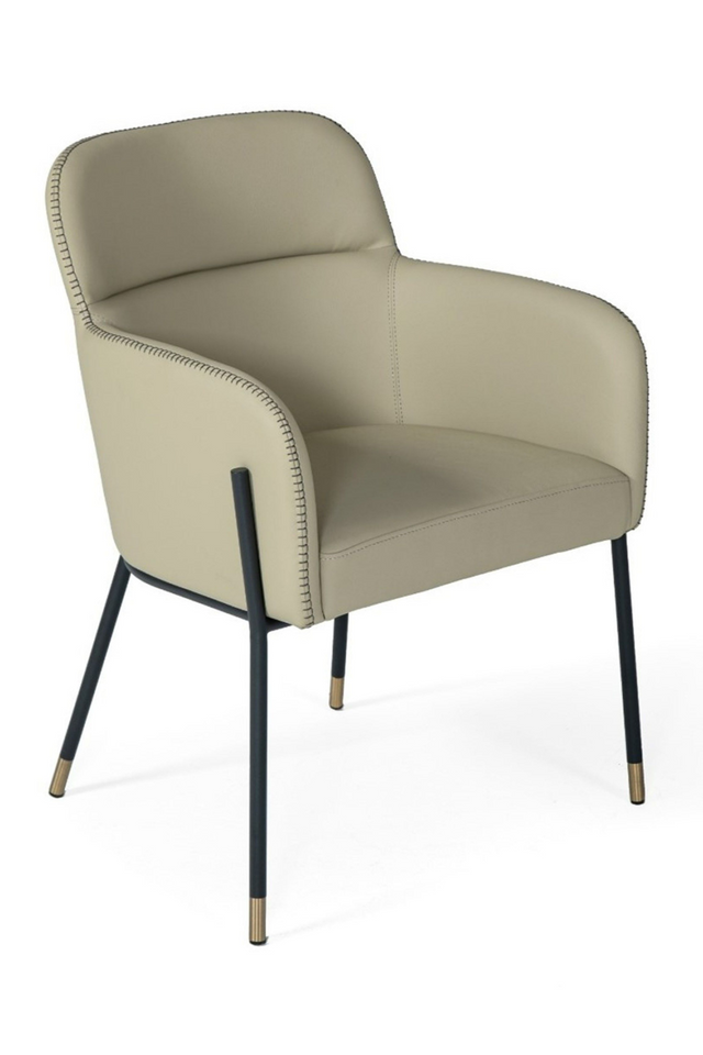 Gray Vegan Leather Dining Armchair | OROA Modern Brady | Oroa.com