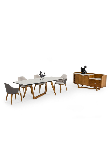 White Marble Top Dining Table | OROA Modern James | Oroa.com