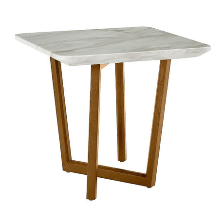 White Ceramic End Table | OROA Modern James