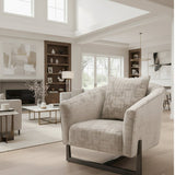 Bronze Cross Base Accent Chair | OROA Modern Forbis