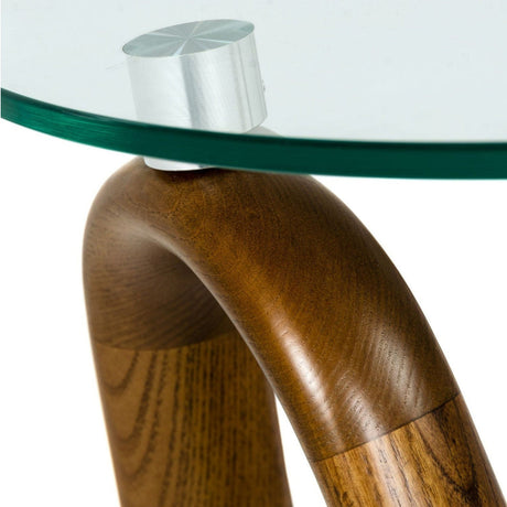 Glass Round End Table | OROA Modern Lassen
