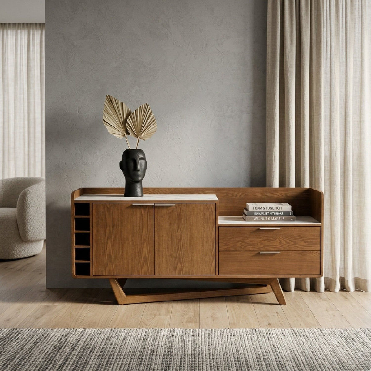 White Marble Top Sideboard | OROA Modern James