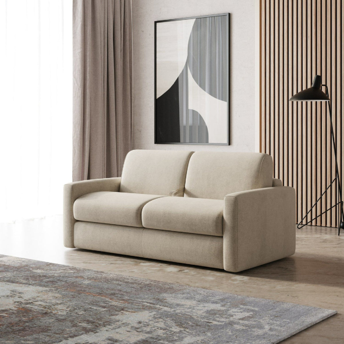 Square-Armed Sofa Bed | OROA Modern Revers