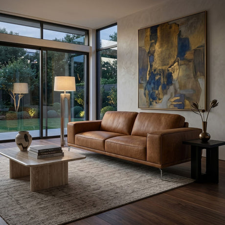 Italian Leather Sofa | OROA Modern Lamod