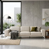 Gray Italian Leather Sofa | OROA Modern Soho