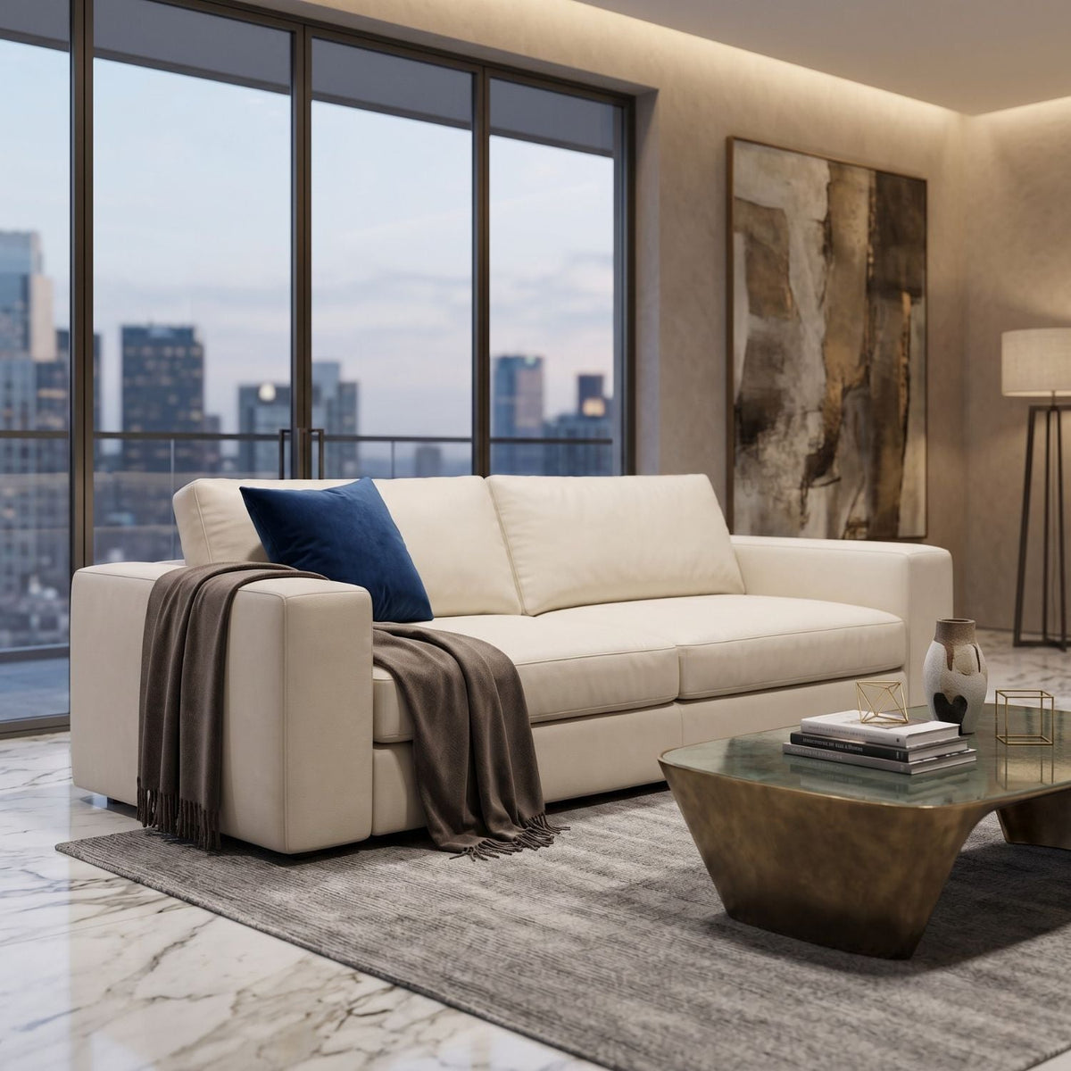 Italian Leather Sofa | OROA Modern Lamod