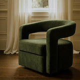 Green Swivel Accent Chair | OROA Modern Ryan