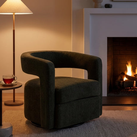 Green Swivel Accent Chair | OROA Modern Ryan