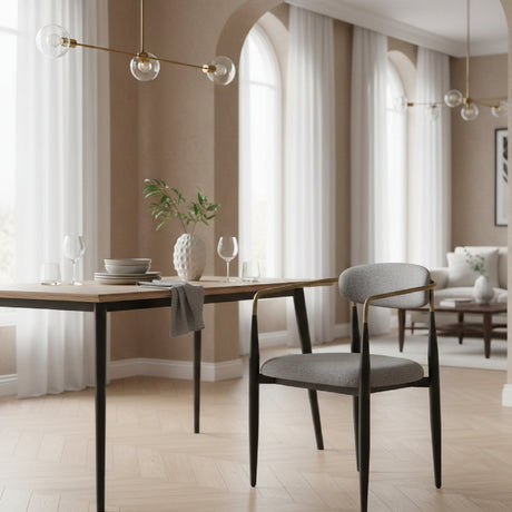 Gold-Armed Dining Chair | OROA Modern Buchtel