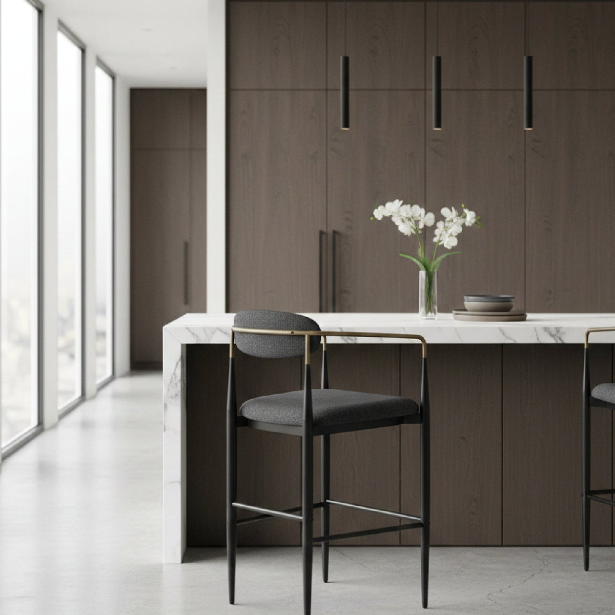 Gold Armed Bar Chair | OROA Modern Buchtel | Oroa.com