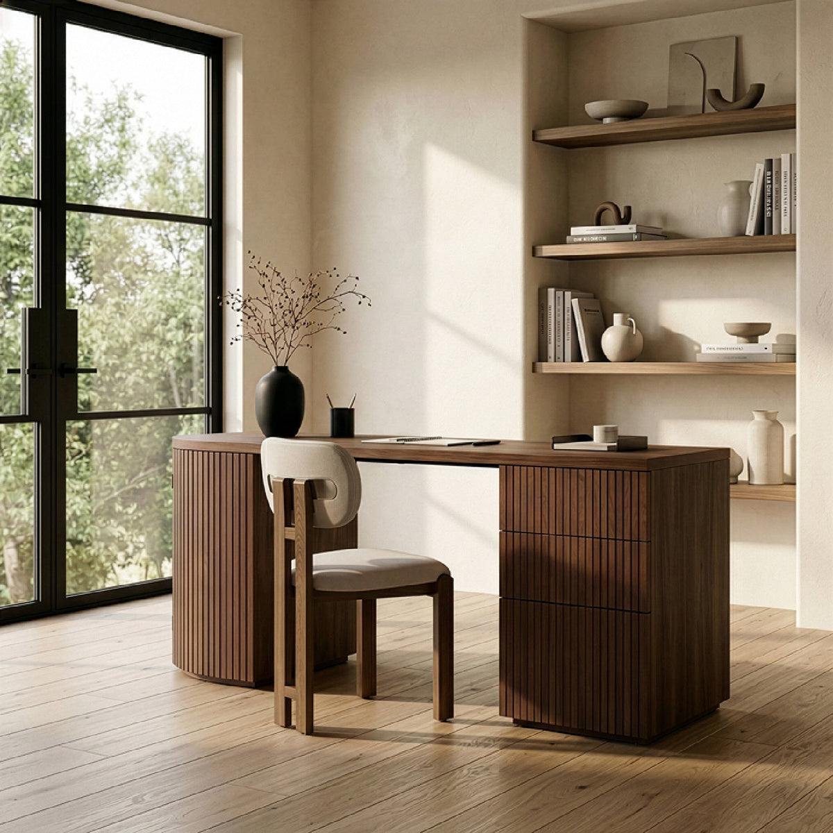 Wooden 3-Drawer Desk | Oroa Modern Albrite | Oroa.com