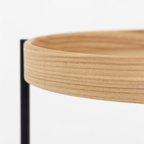 Round Wooden 2-Layer End Table | OROA Modern Savoy