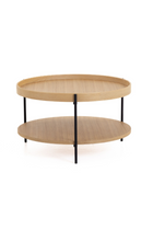 Round Wooden 2-Layer Coffee Table M | OROA Modern Savoy | Oroa.com