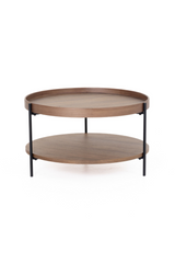 Round Wooden 2-Layer Coffee Table M | OROA Modern Savoy | Oroa.com