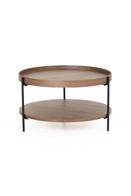Round Wooden 2-Layer Coffee Table M | OROA Modern Savoy | Oroa.com