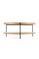 Round Wooden 2-Shelf Coffee Table | OROA Modern Savoy | Oroa.com