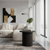 Black Ash Round End Table | OROA Modern Rawlins