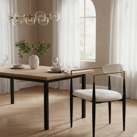 Gold-Armed Dining Chair | OROA Modern Buchtel