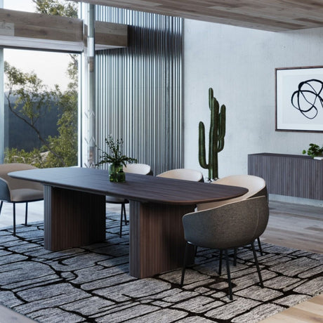 Smoked Oak Extendable Dining Table | OROA Modern Calhoun