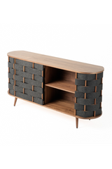 Gray Woven Fabric Sideboard | OROA Modern Sheridan | Oroa.com